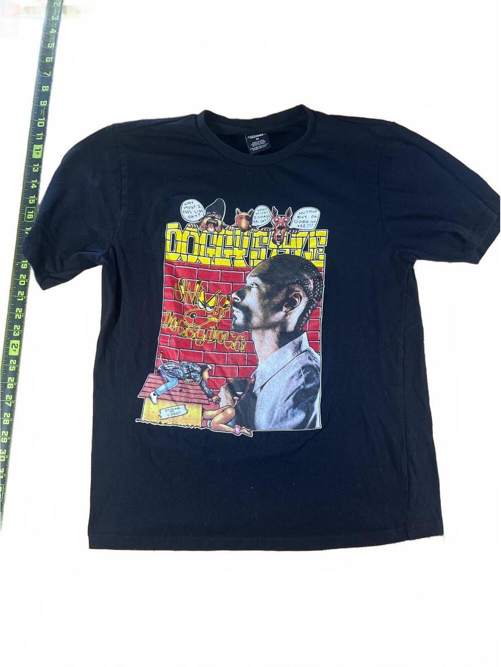 Death Row Records Snoop Dogg Black Graphic T-Shirt Medium